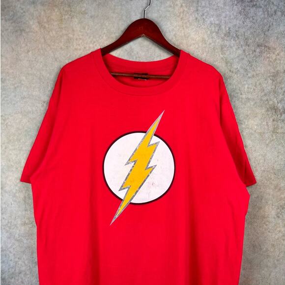 Vintage 90s The Flash Logo T Shirt Mens Sz XL DC Comics Single Stitch Red Retro - Picture 2 of 8